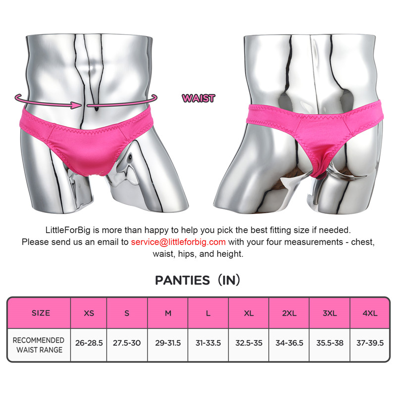 Thick Band Tucking Gaff Thong Panties Rose - Image 4