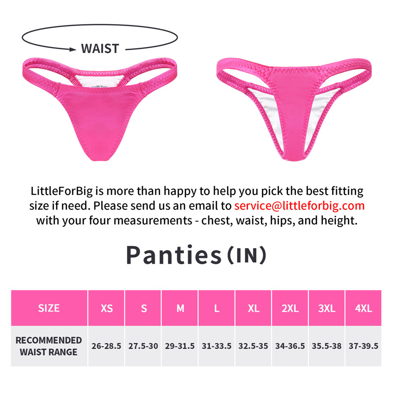 Thin Band Thong Tucking Gaff Panties Hot Pink - Image 4