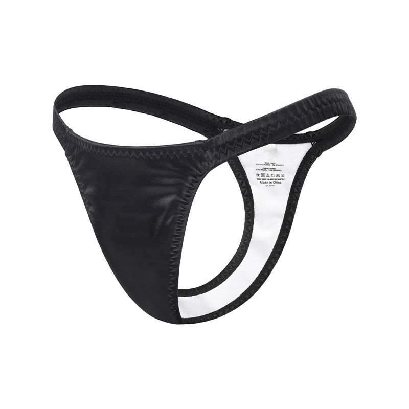 Thin Band Thong Tucking Gaff Panties Black - Image 7