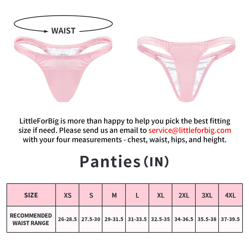 Thin Band Thong Tucking Gaff Panties Pink - Image 4