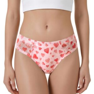 Hearts Pattern Mesh Tucking Gaff Brazilian Cheeky Panties