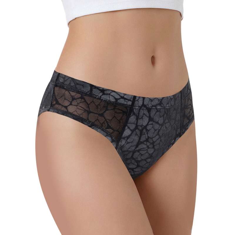 Black Mesh Tucking Gaff Brazilian Cheeky Panties - Image 3