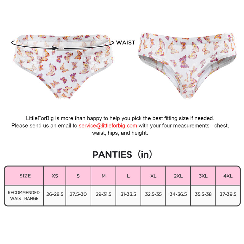 Butterfly Print Mesh Tucking Gaff Brazilian Cheeky Panties - Image 4