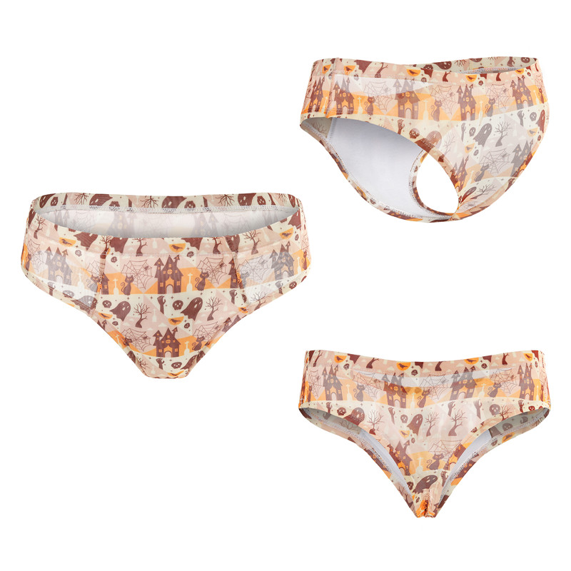 Halloween Ghost Pattern Tucking Gaff Brazilian Cheeky Panties - Image 6