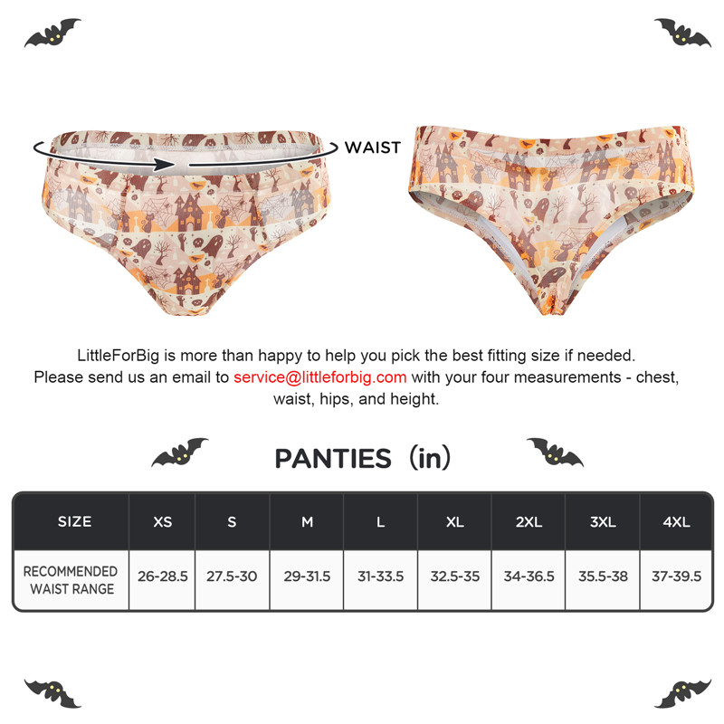 Halloween Ghost Pattern Tucking Gaff Brazilian Cheeky Panties - Image 4