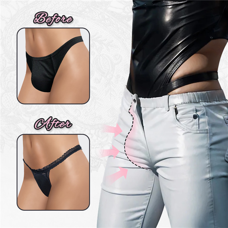 Camel Toe Tucking Gaff Thong Panties - Image 5
