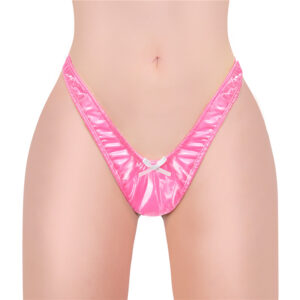 Little Secret Faux Leather Thong Tucking Gaff Panties