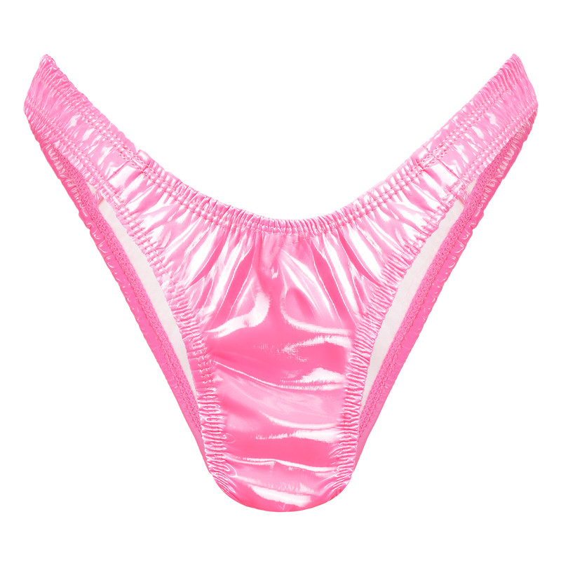 Little Secret Faux Leather Thong Tucking Gaff Panties - Image 6