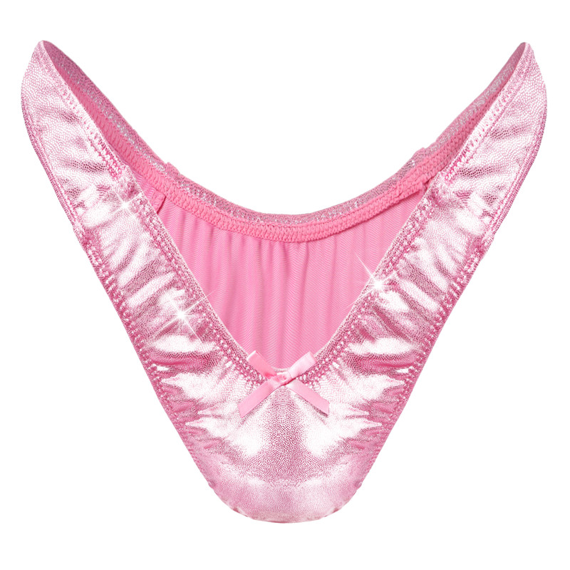 Little Secret Sparkle Metallic Tucking Gaff Panties Pink - Image 5
