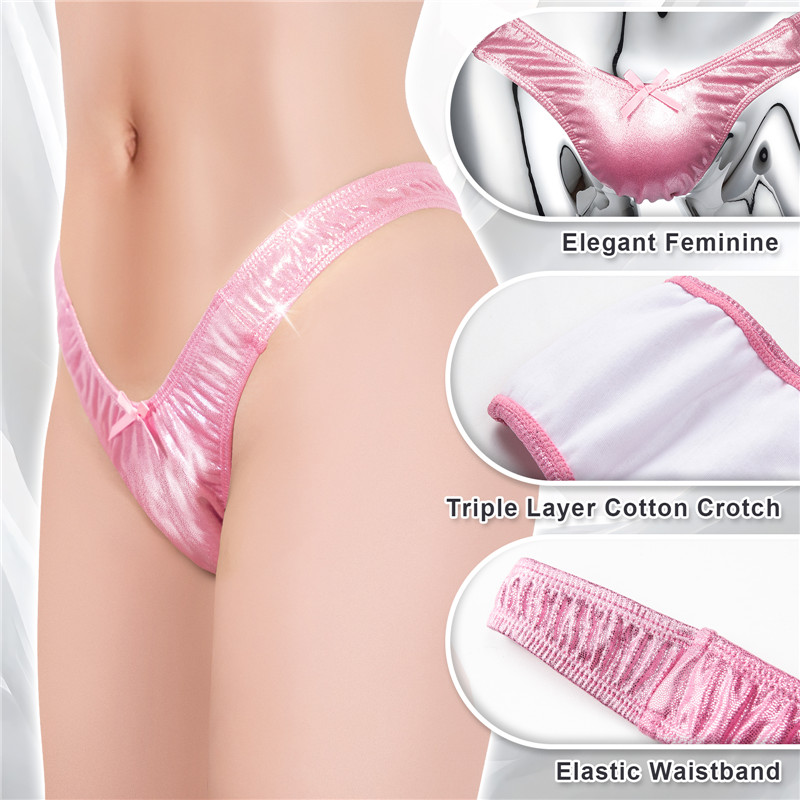 Little Secret Sparkle Metallic Tucking Gaff Panties Pink - Image 8
