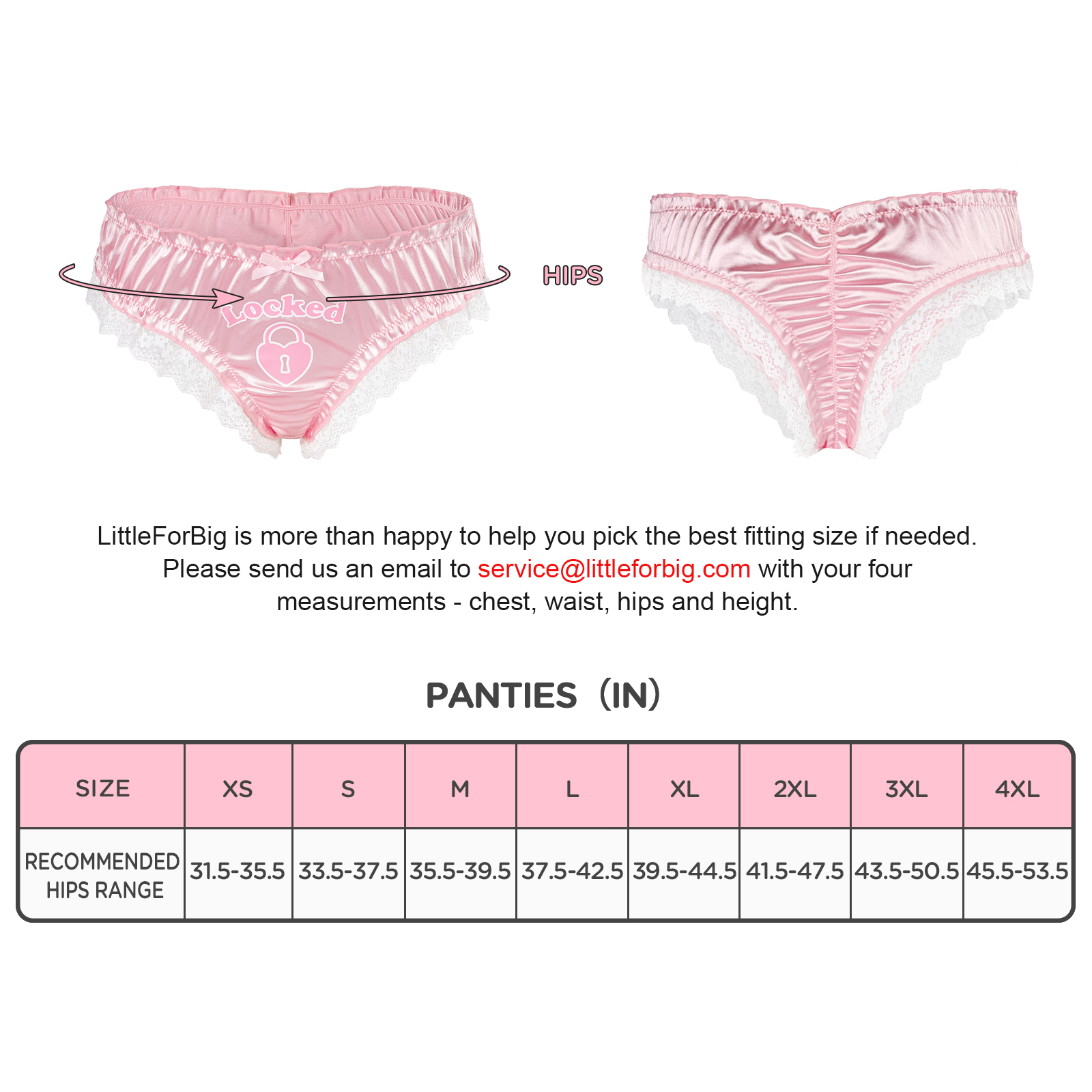 Chastity SissyUniversiry Satin Lace Panties Pink - Image 4
