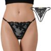 SissyUniversity Doll Lace and Rhinestone Tanga Tucking Gaff Thong Panties