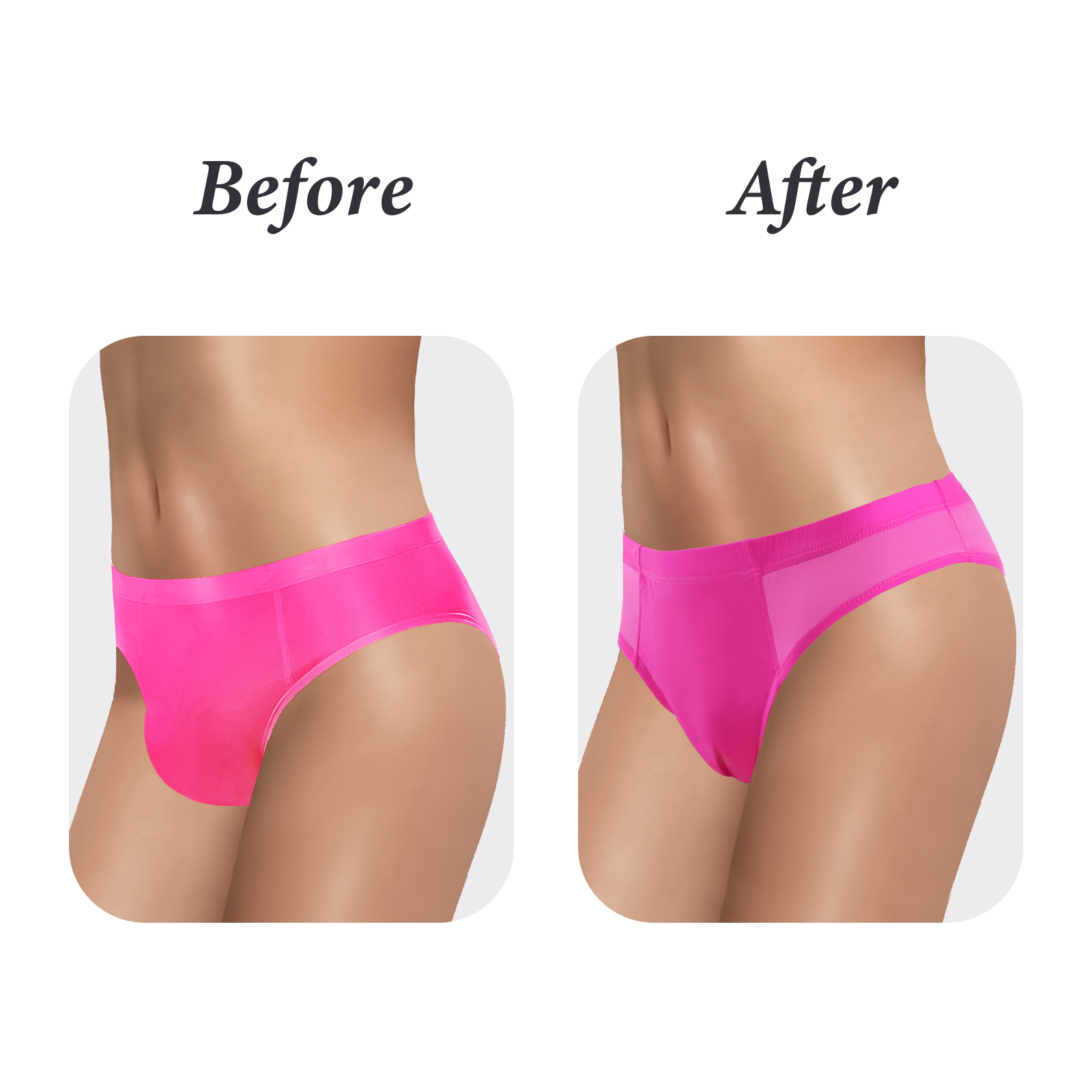 Camel Toe Tucking Gaff Brazilian Cheeky Panties Hot Pink - Image 7