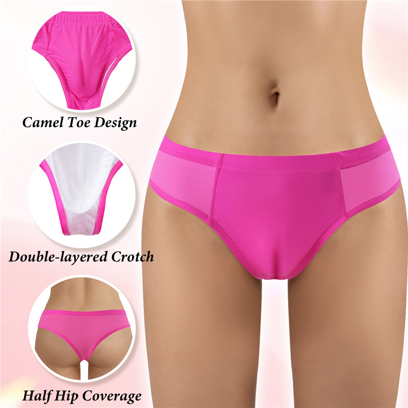 Camel Toe Tucking Gaff Brazilian Cheeky Panties Hot Pink - Image 8