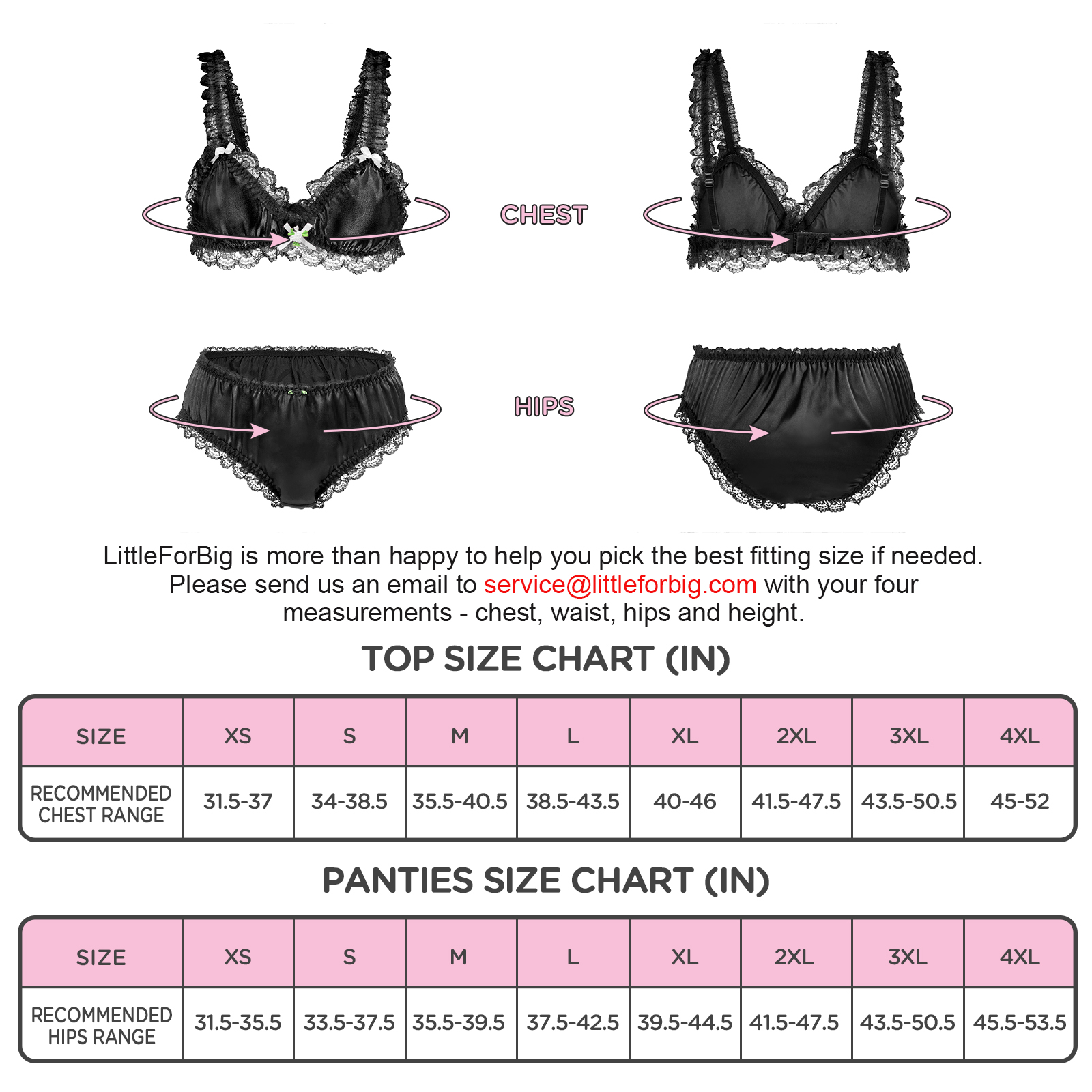 SissyUniversity Lacy Frill Bralette Set Black - Image 4