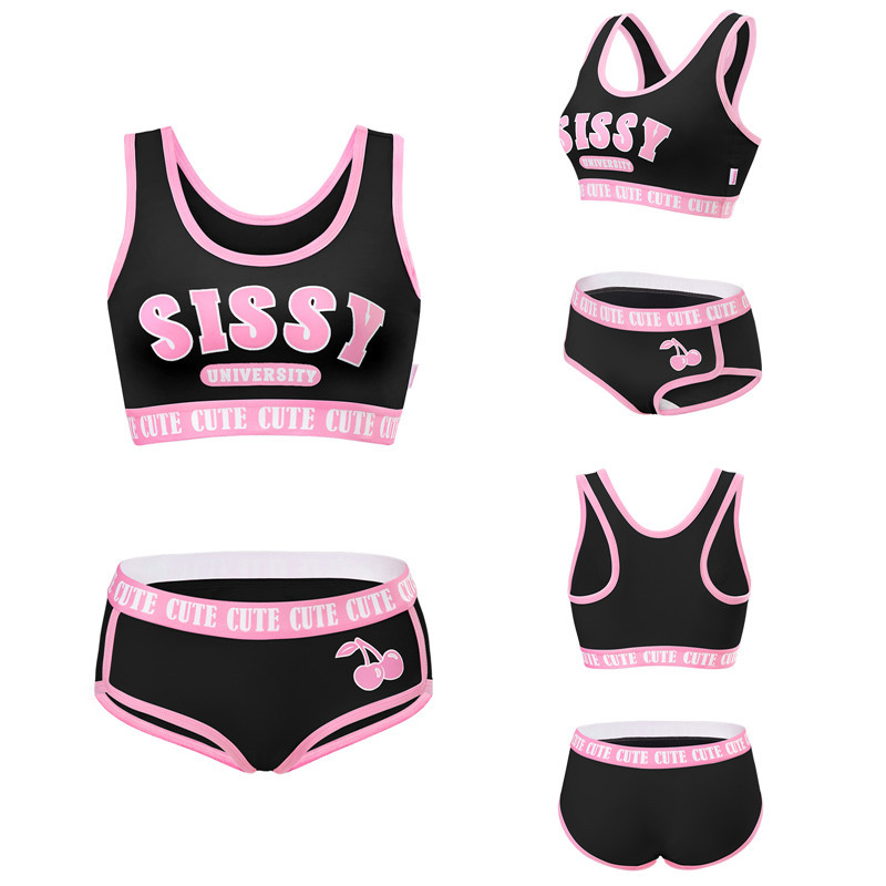SissyUniversity Bralette Set Black - Image 6