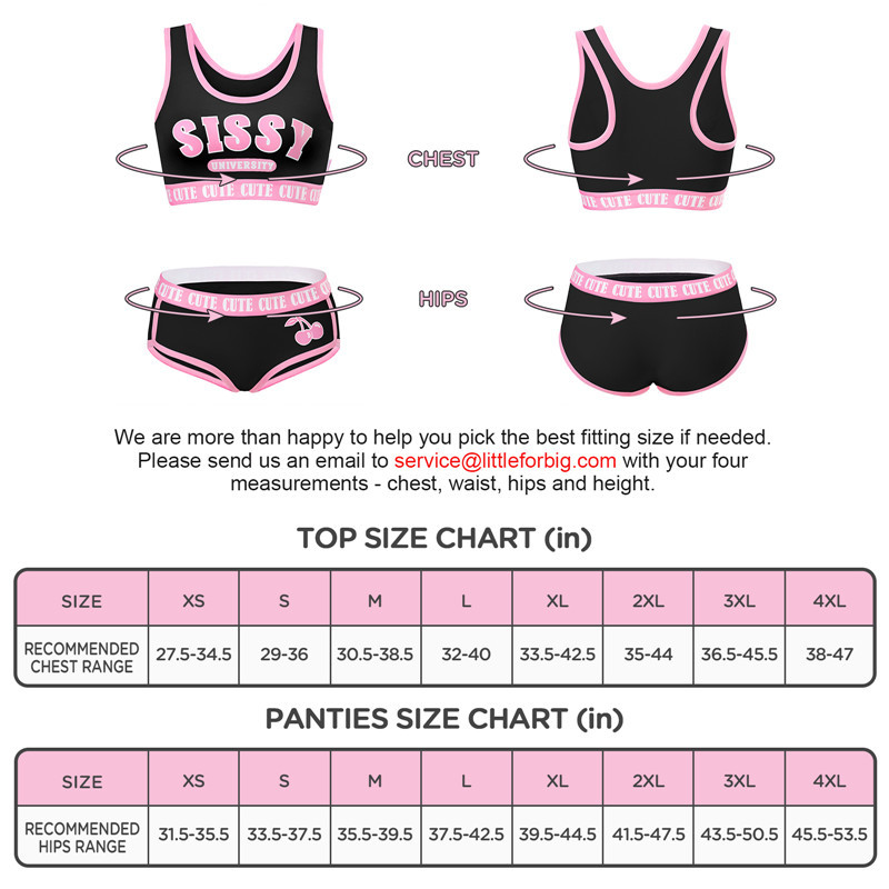 SissyUniversity Bralette Set Black - Image 4