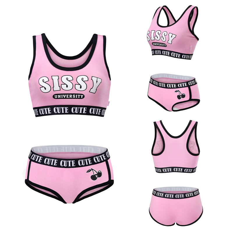 SissyUniversity Bralette Set Magenta - Image 5