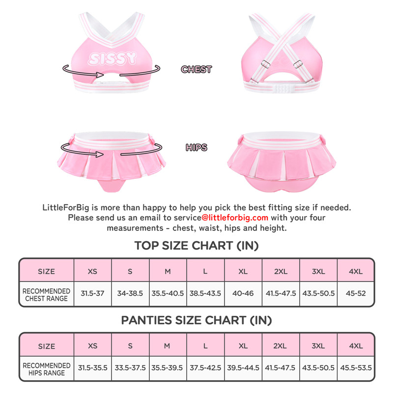 Cheer SissyUniversiry Bralette Skort Set Pink - Image 4