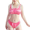Satin SissyUniversity Baby Bralette Set Hot Pink