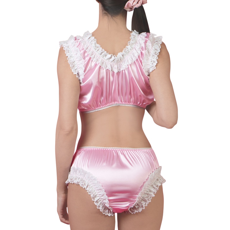 Satin SissyUniversity Baby Bralette Set Pink - Image 2