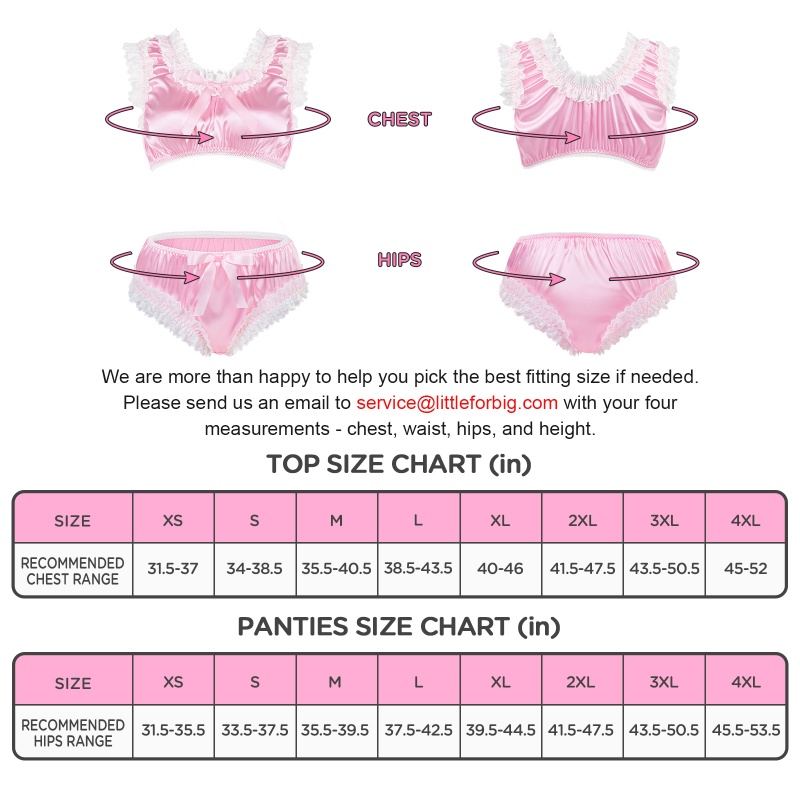 Satin SissyUniversity Baby Bralette Set Pink - Image 4