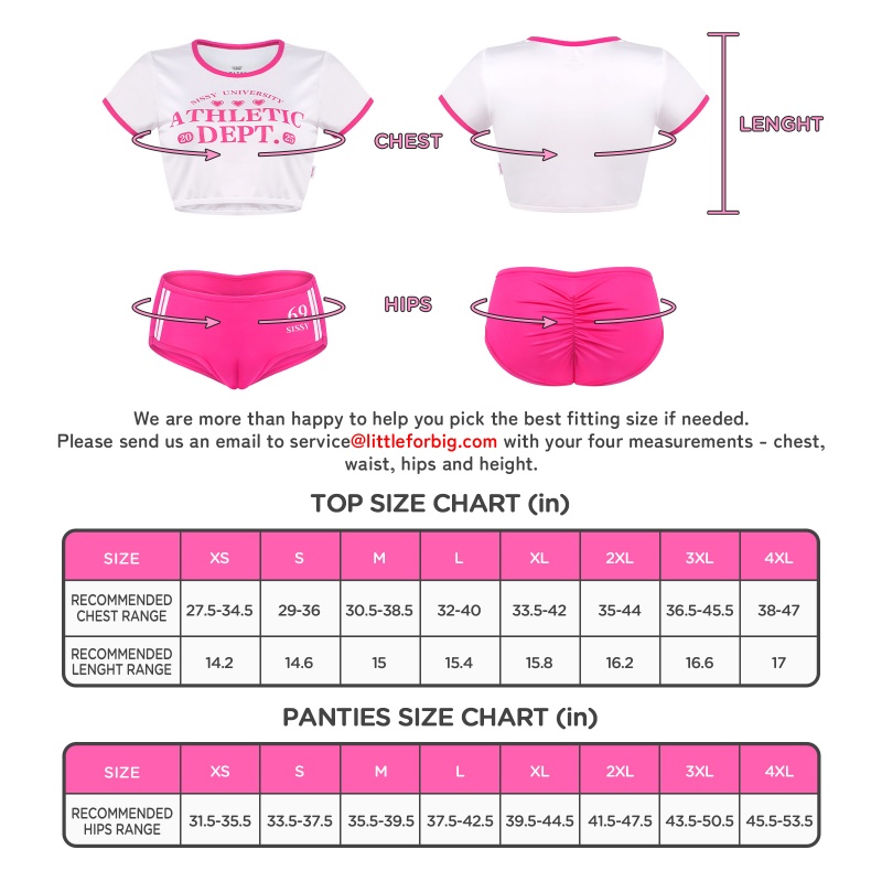 SissyUniversity Varsity Gym Camel Toe Tucking Gaff Shorts Set - Image 4